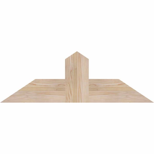 Ekena Millwork Portland Smooth Timber Gable Bracket, Douglas Fir, 36"W x 12"H x 5 1/2"D x 5 1/2"F, 8/12 Pitch GBW036X12X0606POR00SDF - main
